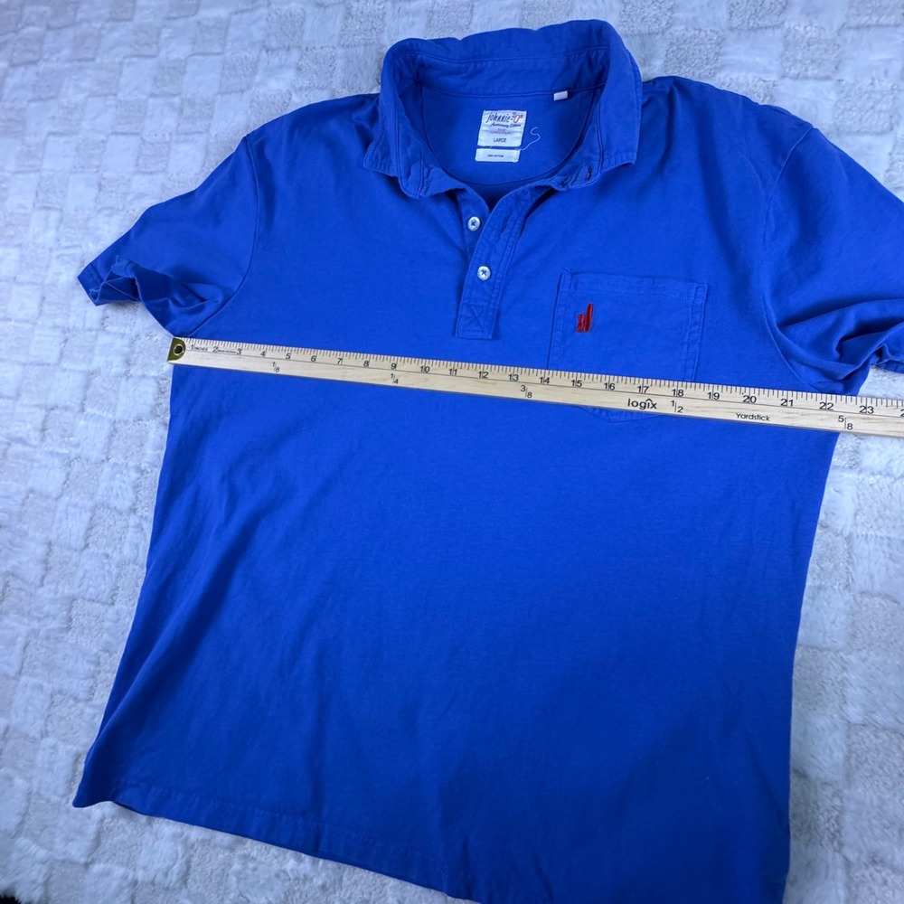 Johnnie-O Anniversary Edition Original Polo Shirt Mens Large Blue Cotton Pocket - Picture 6 of 9
